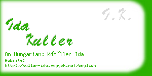 ida kuller business card